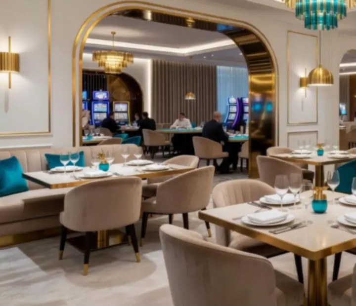 Ambijent Adrian casino restorana s modernim interijerom i osvjetljenjem