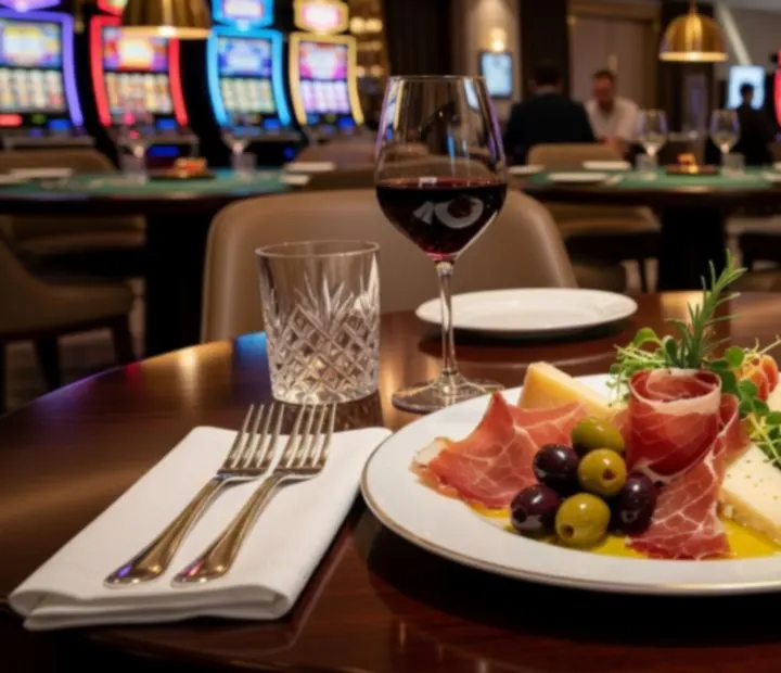 Gourmet plate s različitim predjelima u casino restoranu